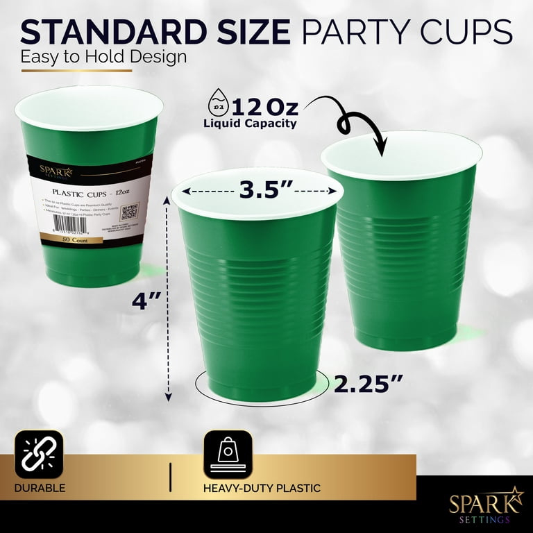Leaf Green Big Party Pack 16 Oz Plasitc Cups