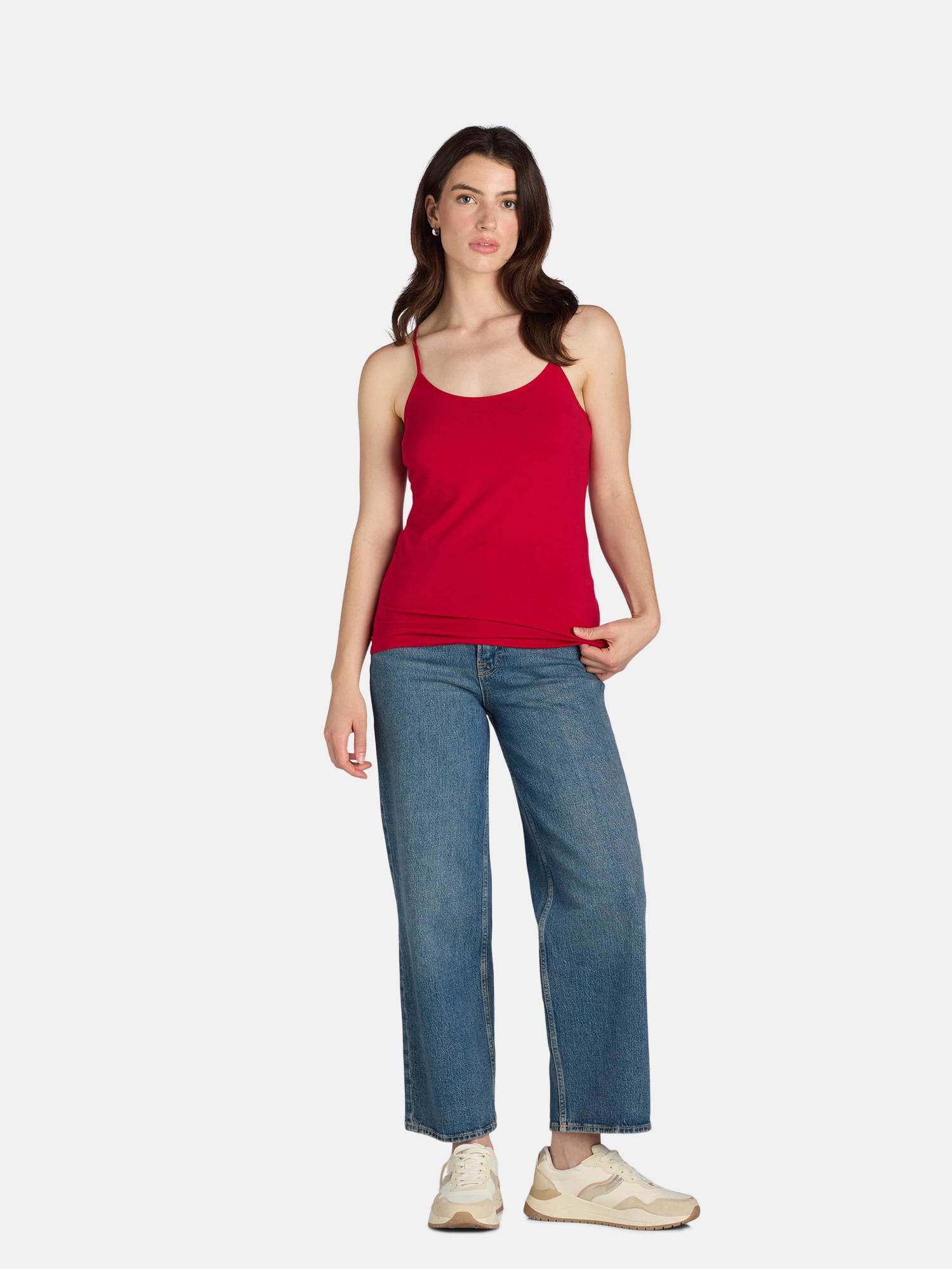 Time and Tru Women's Cami with Adjustable Straps, Sizes XS-XXXL
