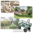 thumbnail image 5 of FDW Garden Carts Outdoor Steel Heavy Duty Beach Lawn Yard Landscape，40"D x 18"W x 34"H, 5 of 7