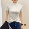 thumbnail image 2 of NJGRAE Workout Tops for Women Women’S V Neck Tees Women’S Casual Solid Color T Shirt Short Sleeve Top Lightweight Fashion Tee Yoga Casual Tshirts Women M, 2 of 4