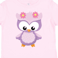 thumbnail image 4 of Inktastic Cute Pink and Purple Owl Girls Toddler T-Shirt, 4 of 5