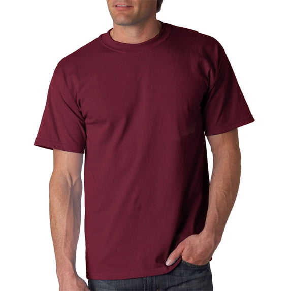 2000 Double Needle Seamless T-Shirt -Maroon-Large