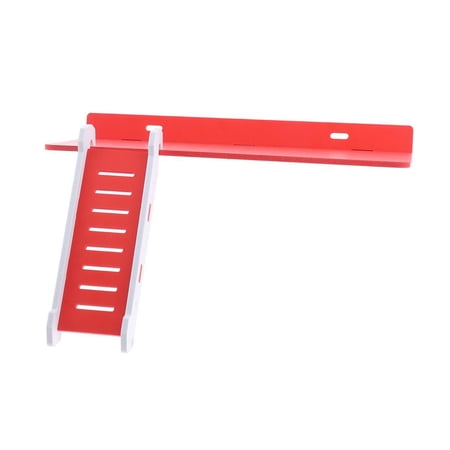 Wooden Platform.Swing And Ladder Set For Mouse, Chinchilla, Rat, Gerbil Climbing Kits red