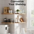 thumbnail image 3 of AOOOWER 2 Pieces Floating Shelves for Wall Natural Wood 40cm Sturdy Storage Organizers Light Brown Easy Mount Home Decors, 3 of 8