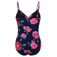 thumbnail image 6 of Hilor Womens One Piece Swimsuits Front Twist V Neck Shirred Bathing Suit Monokini Swimwear, 6 of 9