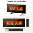 thumbnail image 2 of Gymax 42'' Electric Fireplace Wall Mounted & Freestanding Heater Remote Control 1500W, 2 of 10