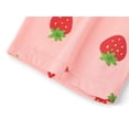 thumbnail image 6 of Beezizac Snug-Fitting Pajamas for Girls – Summer Modal Fiber Toddler/Little Jammies Pink Strawberries PJs Size 6, 6 of 7