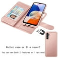 thumbnail image 6 of Case for Samsung Galaxy A15 A14 A03S A12 A13 A23 A53 A54 5G Wallet Case,Takfox [RFID Blocking] 9 Card Holder Stand [Shockproof TPU Interior Case] PU Leather Magnetic Protective Flip Cover [Rose Gold], 6 of 8