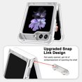 thumbnail image 4 of Compatible for Samsung Galaxy Z Flip 5 Case, Galaxy Z Flip 5 Clear Phone Case Cover with Four Corners Airbag Fall Prevention, Slim Thin Shockproof Protective Cases for Samsung Z Flip 5 (Silver), 4 of 12