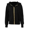 thumbnail image 5 of Hoodies Womens Black Zip Up Hoodie Casual Long Sleeve Women Hoodies Pullover Hoodies for Women Trendy S, 5 of 5
