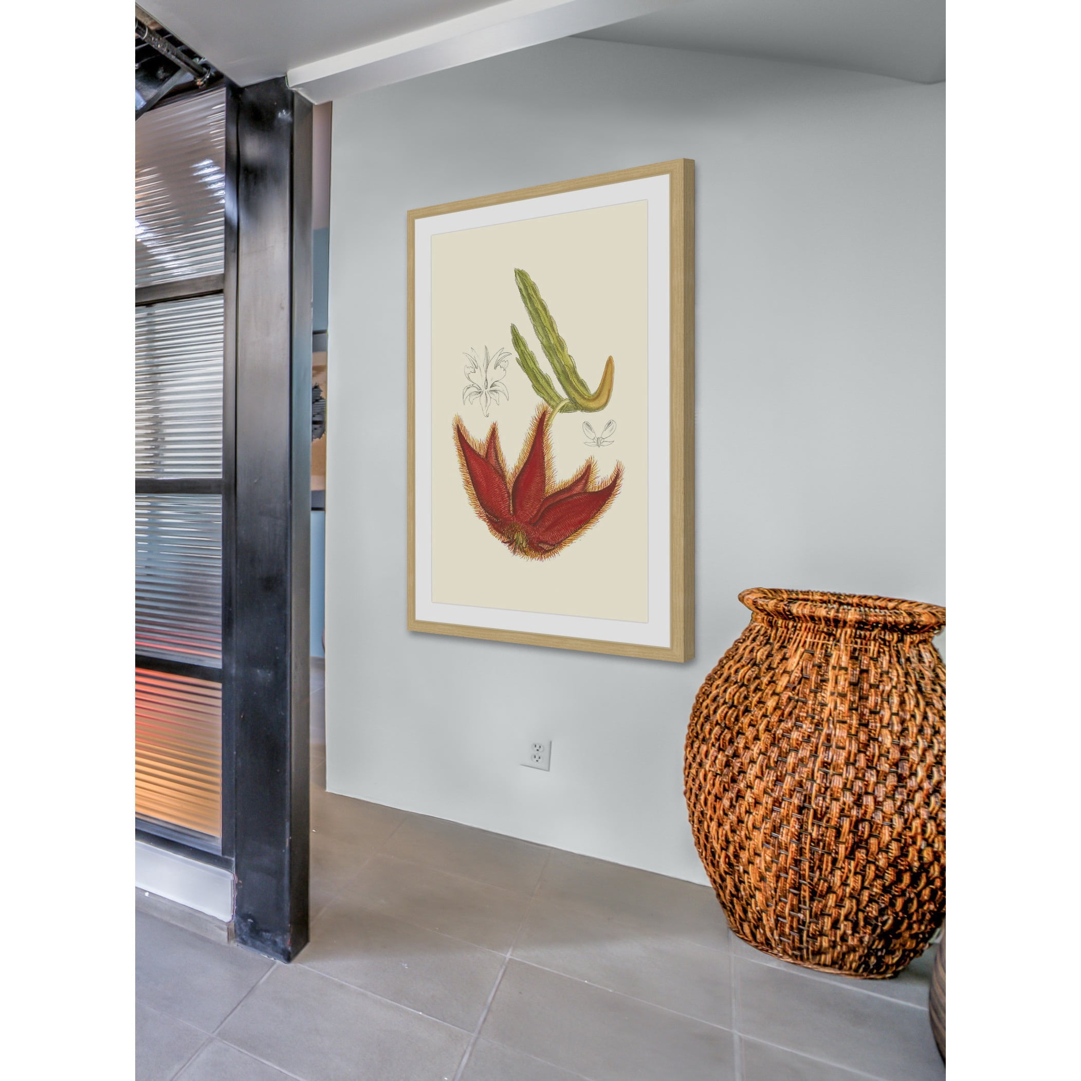 Marmont Hill "Flowering Cactus IV" Framed Painting Print