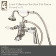 thumbnail image 4 of Water Creation Brass Tub Faucets w/ Porcelain Lever Handles - Polished Nickel, 4 of 4