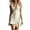 Beige, variant on Women’s Deep V-Neck Ruffle Trim Mini Dress, Sleeveless Bodycon Fit Flounce Hem Party Dress, 1 Piece, Sizes XS Through 3XL