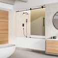 thumbnail image 7 of Lazaro 60" W x 58" H Sliding Tub Door in Brushed Nickel with Clear Glass, 7 of 7