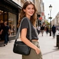 thumbnail image 2 of Crossbody Bags for Women - Vegan Leather Purses with Wide Strap, Trendy Small  Handbag for Everyday Travel, 2 of 6