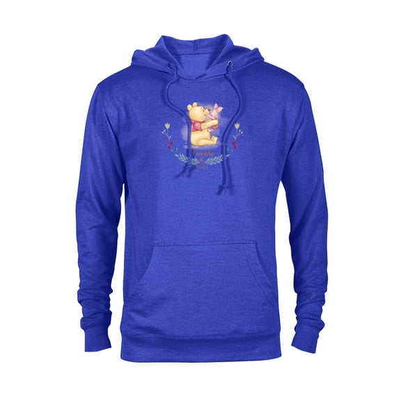 Disney Winnie the Pooh and Piglet Friendship and Hugs - Pullover Hoodie for Adults - Customized-Royal