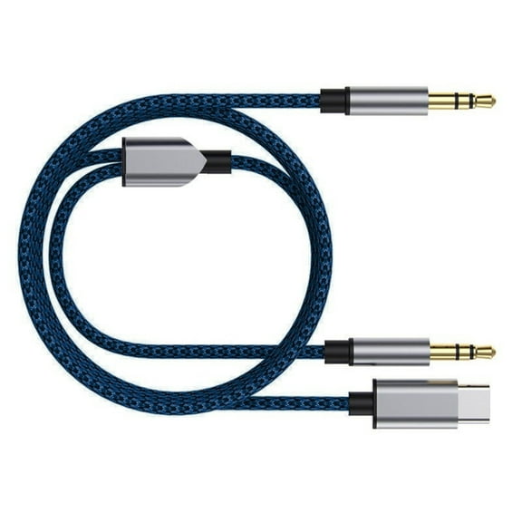 Type C to Double 3.5mm Cable with Losslessly Sound Quality for All Music Devices 3.5mm Output Cable 120cm/47.24inch