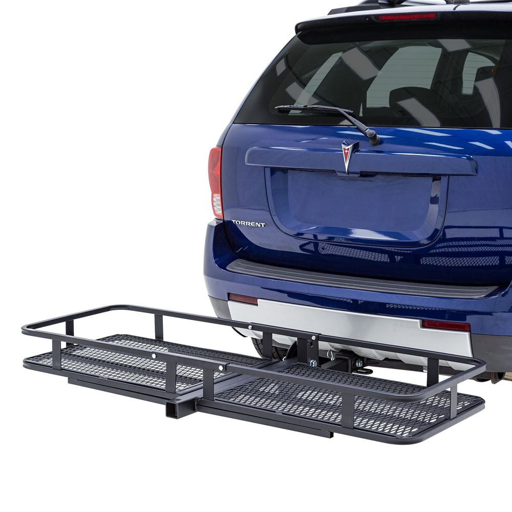 Hitch basket with bike rack outlet