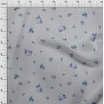 thumbnail image 3 of oneOone Silk Tabby Fabric Leaves & Flower Floral Printed Craft Fabric BTY 42 Inch Wide, 3 of 4
