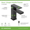 thumbnail image 6 of Symmons SLS3612MBPP Duro 1.0 GPM Single Hole Bathroom Faucet - Black, 6 of 7