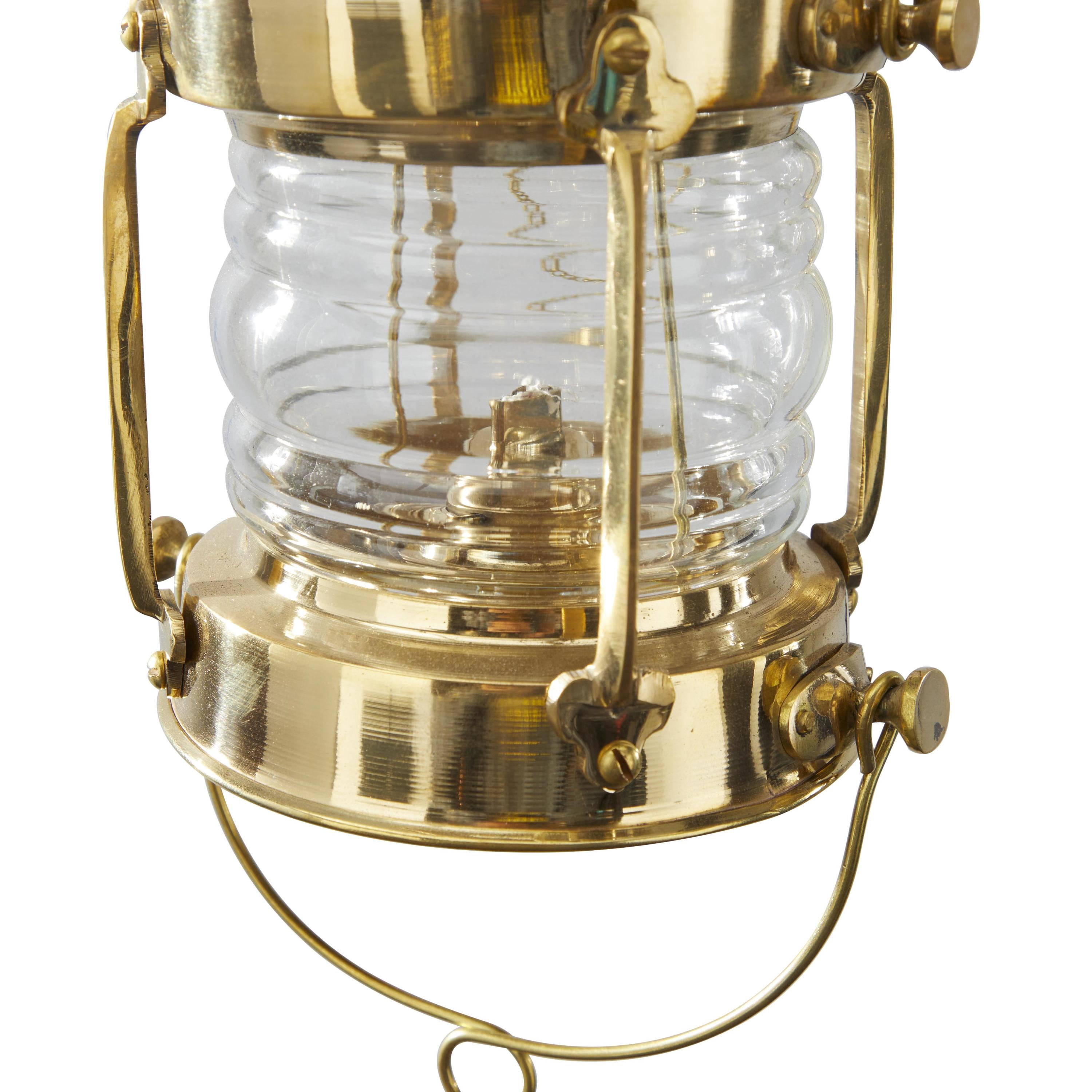 DecMode Gold Brass Metal Decorative Candle Lantern with Handle
