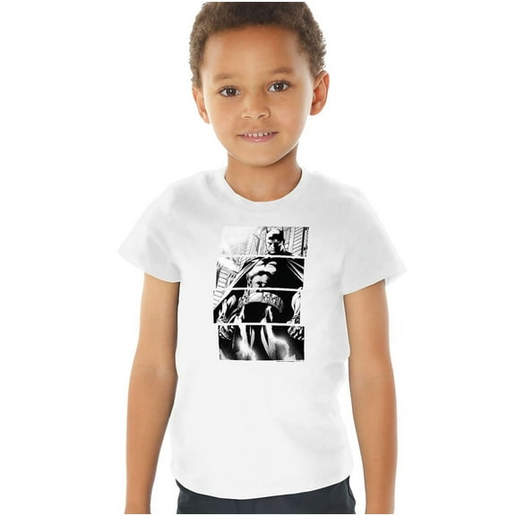 Batman Panels Kids T Shirt (3) for Youth Toddler Boys and Girls, White