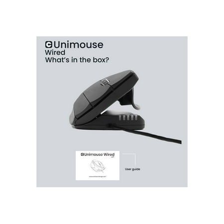 Contour Design - Unimouse Ergonomic Wired Mouse for Left-Handed - Black