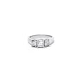 thumbnail image 2 of 1ct Three Stone Princess Cut Diamond Engagement Ring 14K White Gold, 2 of 4