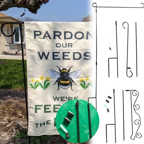 Sentmoon Prime Day Deals 2024 Canada HOOSUN Garden Flag Stand, Premium Garden Flag Pole Metal Powder-Coated Weather-Proof Paint With One Clip And Two Spring Stoppers Without Flag Deals Flyer