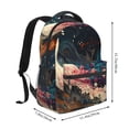 thumbnail image 2 of Disketp Abstract Peacock Painting Mochila Estampada para Hombre y Mujer – Mochila Ligera Clásica con Múltiples Bolsillos para Universidad, Trabajo y Viajes-One Size, 2 of 5