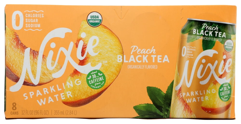 Nixie Sparkling Water Peach Black Tea , 12 Fl Oz