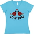 thumbnail image 3 of Inktastic Love Bugs Red Ladybugs Valentine's Day Women's V-Neck T-Shirt, 3 of 5