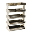 thumbnail image 3 of Organizador de encimera de cocina, estante de almacenamiento de cocina multifuncional desmontable de plástico, estante de alimentos para dormitorio, baño, escritorio, color blanco crema, 5 niveles, 3 of 13
