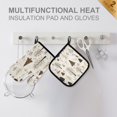 thumbnail image 4 of Yayeee Oven Mitts and Pot Holder Set of 2 Heat Resistant Kitchen Gloves Baking Hot Pad, Winter Forest, 4 of 5