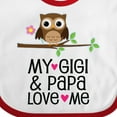 thumbnail image 4 of Inktastic My Gigi and Papa Love Me Granddaughter Girls Baby Bib, 4 of 4