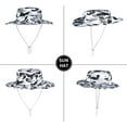 thumbnail image 3 of Sun Hats for Men Women Boonie Hat Foldable Fishing Hat UPF 50+ Bucket Hat for Fishing Hiking Garden Safari Beach, 3 of 6