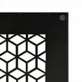 thumbnail image 4 of Kate and Laurel Caspen Cut Out Pattern Decorative Rectangle Tray with Silver Metal Handles, 10 x 24, Black and Silver, Modern Glam Serving Tray with Handles for Living Room Decor, 4 of 9