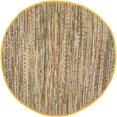 thumbnail image 1 of Safavieh Rag 4' Round Hand Woven Cotton Rug in Yellow, 1 of 3