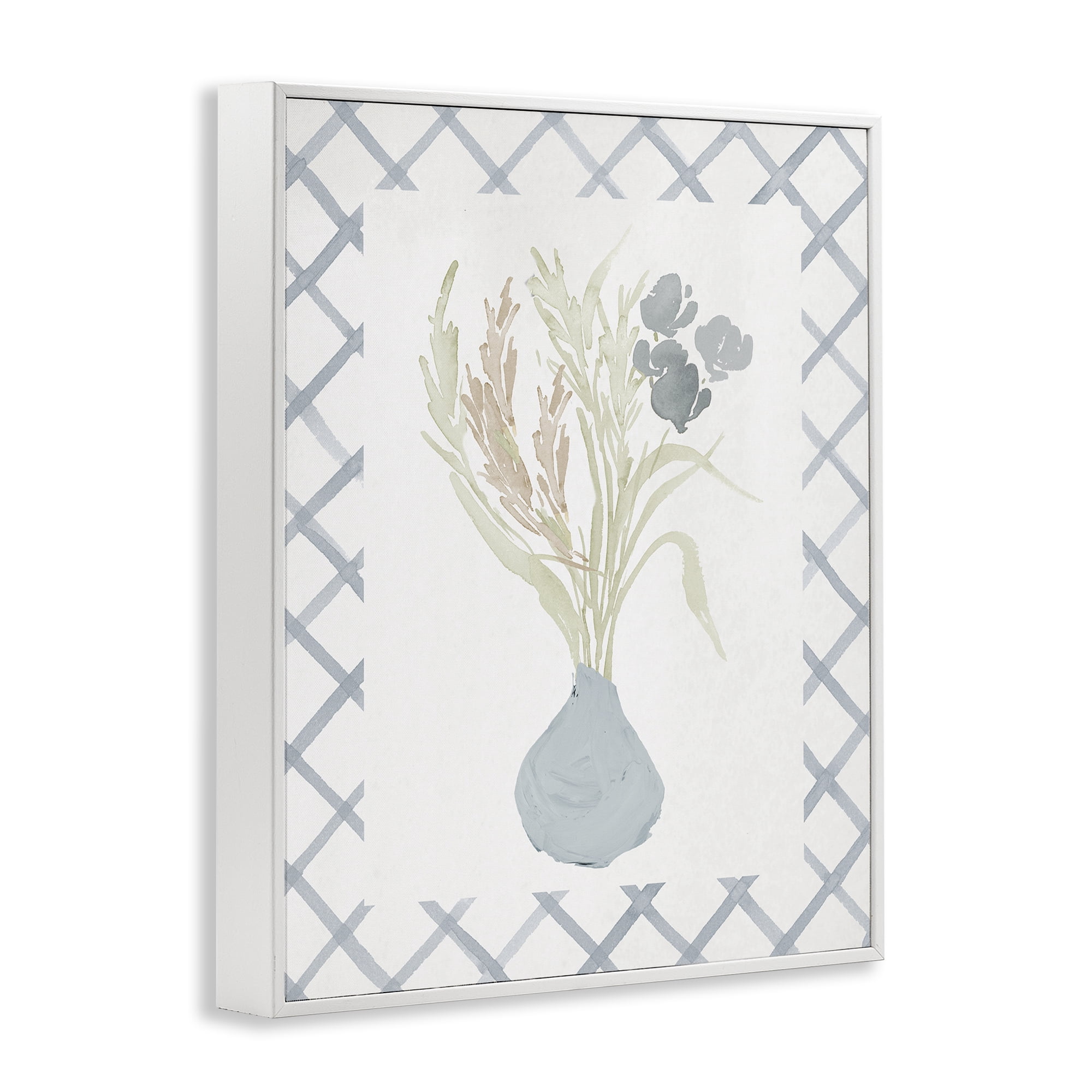 Stupell Industries Soft Blue Anna Bouquet White Framed Giclee Art, design by Elizabeth Medley