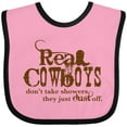 thumbnail image 3 of Inktastic Real Cowboys Boys or Girls Baby Bib, 3 of 4