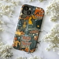 thumbnail image 5 of Classic Retro Halloween Phone Case, Trick or Treat Pumpkin Black Cat iPhone Cover for iPhone 16 15 14 13 12 11 Pro Max Plus Mini, 5 of 6