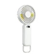 thumbnail image 2 of Ventilador portátil de mano con 5 velocidades, mini ventilador recargable de viaje para verano, campamento, actividades al aire libre y regalos., 2 of 9