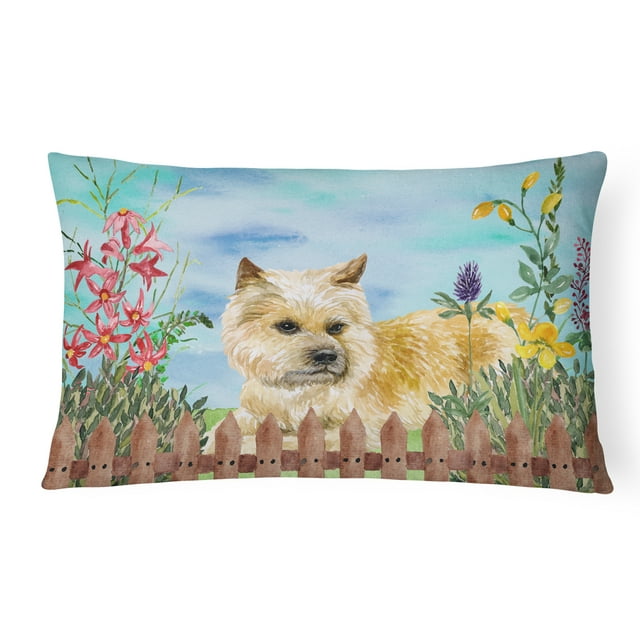 Carolines Treasures CK1252PW1216 Cairn Terrier Spring Canvas Fabric Decorative Pillow