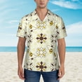 thumbnail image 2 of Susaid Sweet Bee Print Hawaiian Shirts for Men Women,Hawaiian Summer Short-Sleeve Casual Relaxed-Fit Button-Down,XX-Large, 2 of 7