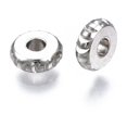 thumbnail image 3 of 100pc Resistant 201 Stainless Steel Spacer Beads Flat Round Stainless Steel Color 2x6mm Hole: 2mmDIY, 3 of 3