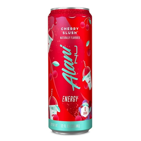 Alani Nu Energy Drink - Cherry Slush - 12oz Cans (Single Cans)-Pack Of 2
