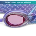 thumbnail image 3 of Dolfino Youth Mermaid Fabric Strap Goggles for Children, Blue/Purple Unisex, 3 of 8