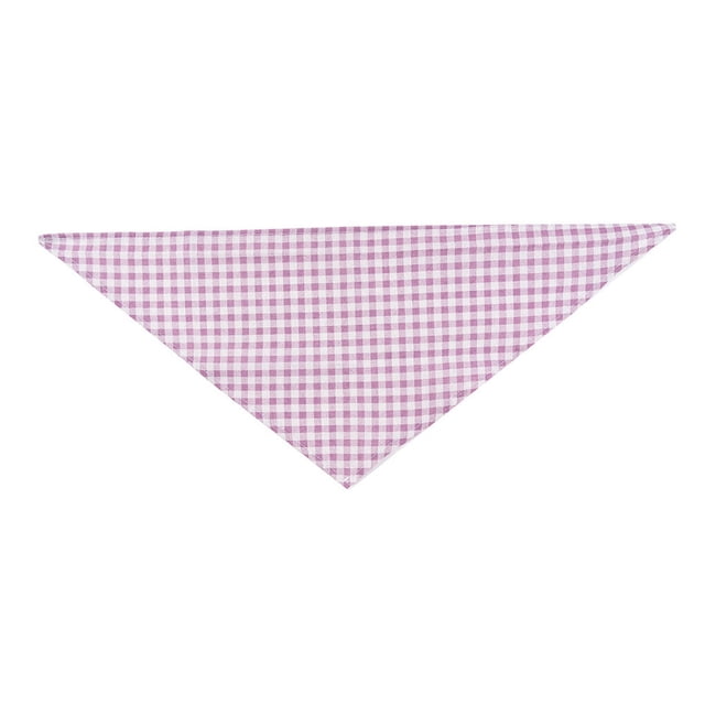 Greeniant Plaid Slobber Bufanda Algodón Triangular Mascota Toalla Decoración Suministros Verde Ropa para mascotas Violeta