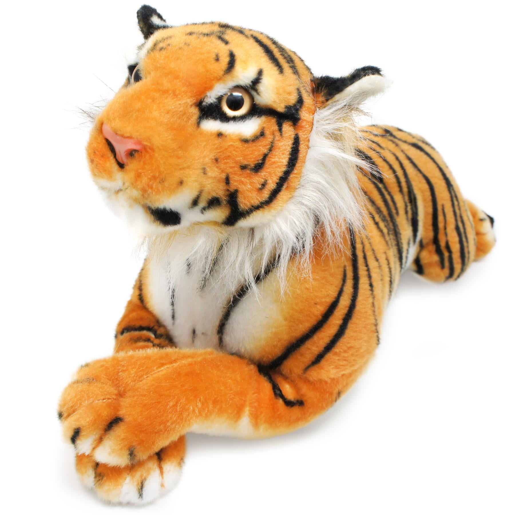 Large Tiger Stuffed Toy Plush 24" Plus Tail Big Cat by Best Made Toys Rare 