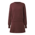 thumbnail image 5 of Two Piece Skirt Set for Women Crew Neck Long Sleeve Solid Sweater Tops Skirt Casual Suit Summer Outfits for Women 2025 XL, 5 of 7